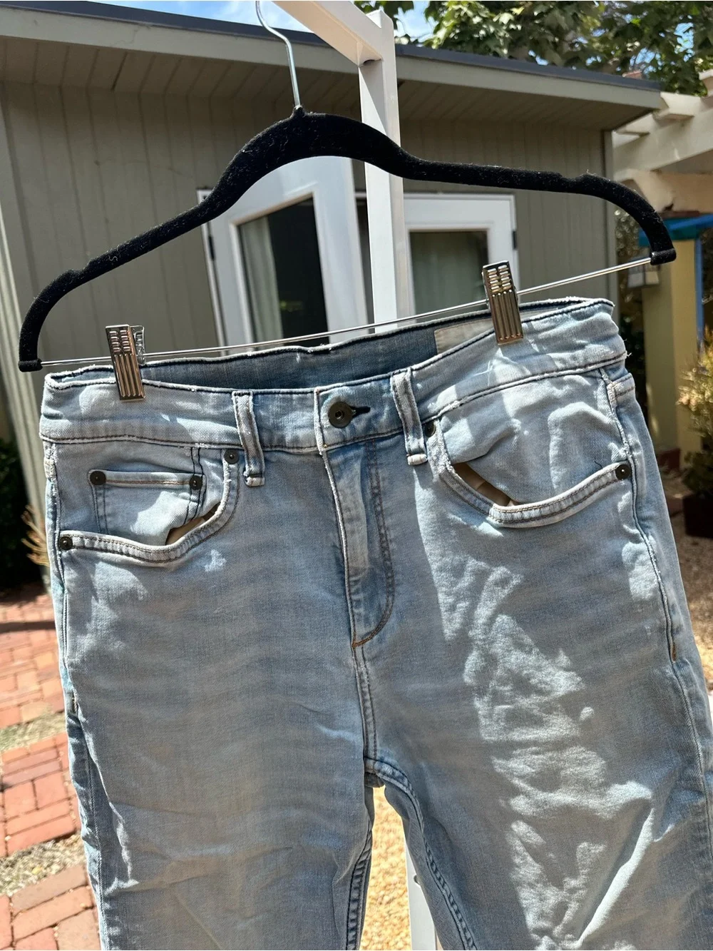 rag & bone Light Wash Cropped Ankle Jeans